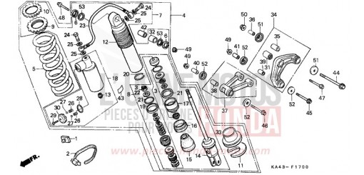 KISSEN, HINTEN (1) CR250RE de 1984
